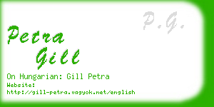 petra gill business card